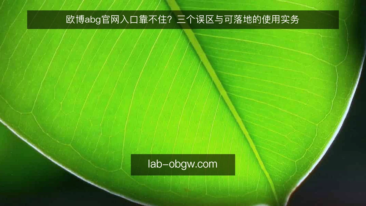 欧博abg官网入口靠不住？三个误区与可落地的使用实务